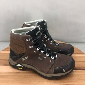 Ahnu Montara Hiking Boots Womens Size 7 Brown Waterproof Leather Outdoor Trail